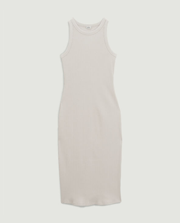 Robe débardeur maille côtelée sable - Pimkie