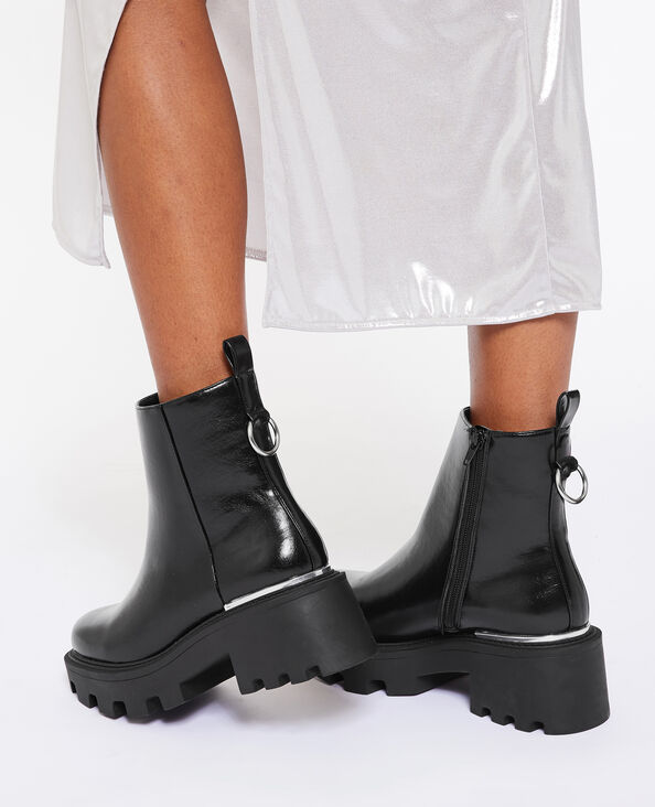 Boots semelles chunky avec détails métal noir - Pimkie