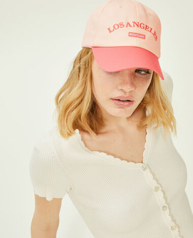 Casquette bicolore avec broderie orange - Pimkie