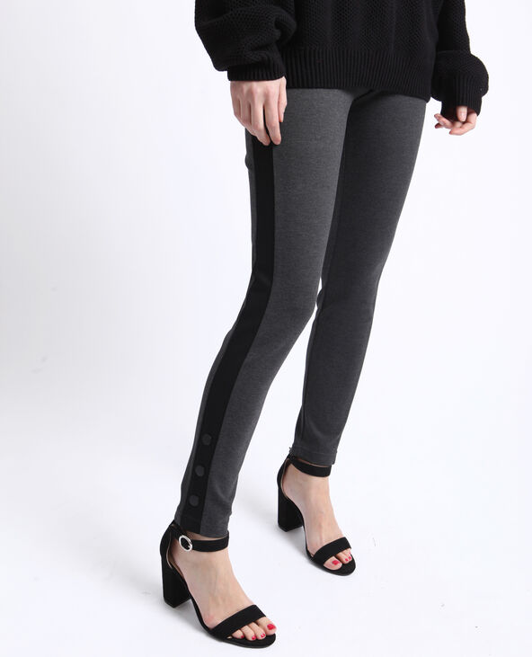 Legging taille haute gris chiné - Pimkie