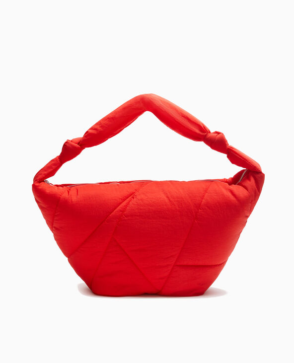 Grand sac en matière matelassée rouge - Pimkie