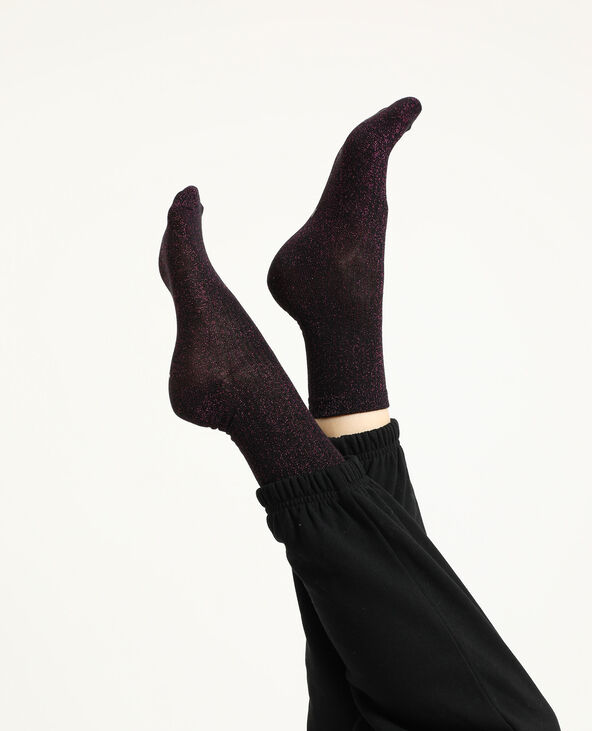 Lot de 2 paires de chaussettes paillettes corail - Pimkie