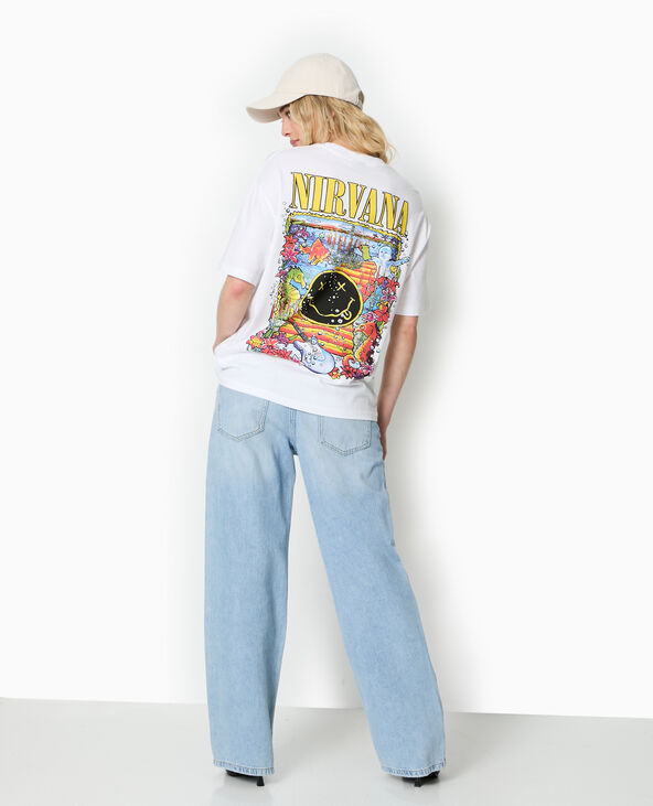 T-shirt oversize NIRVANA blanc - Pimkie