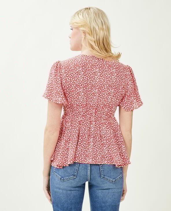 Top en tissu fluide rouge - Pimkie