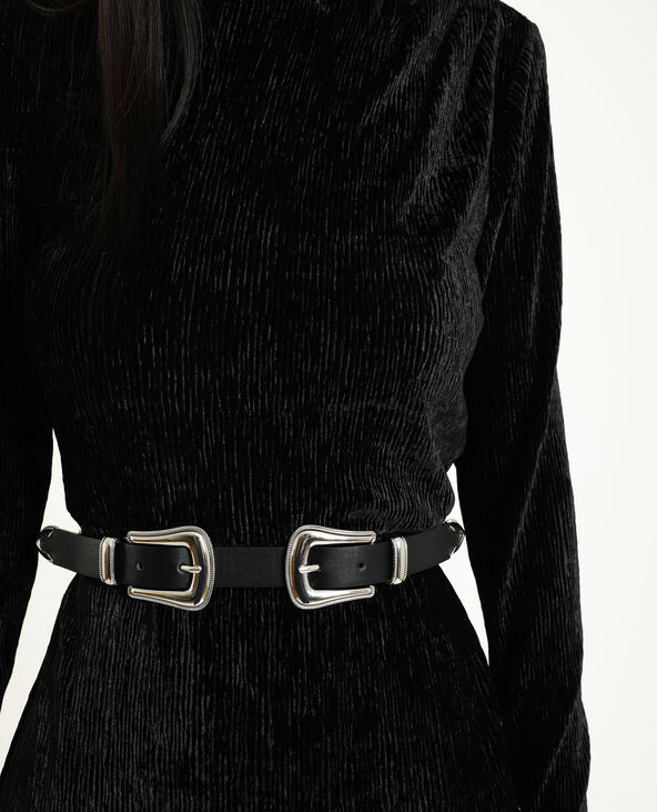 Robe en velours noir - Pimkie