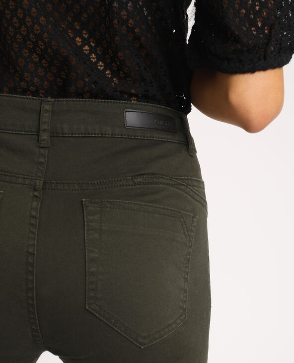 Skinny push up mid waist vert foncé - Pimkie