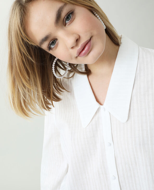 Chemise à motifs fantaisie et à maxi col blanc - Pimkie