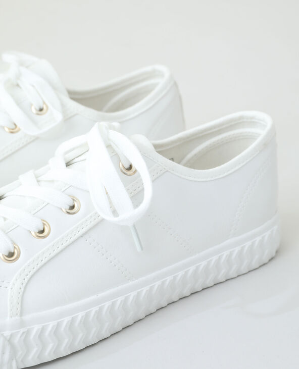 Baskets à lacets blanc - Pimkie