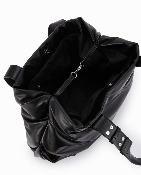 Grand sac cabas effet matelassé noir - Pimkie