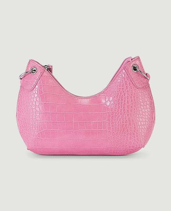Sac baguette effet croco rose - Pimkie