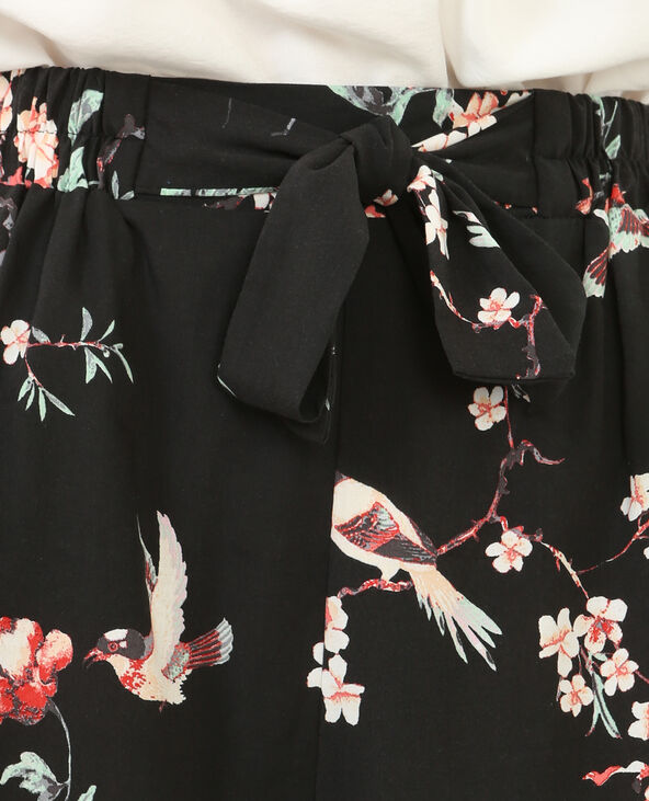 Short fluide imprimé noir - Pimkie