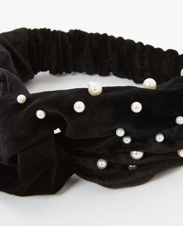 Headband à perles noir - Pimkie