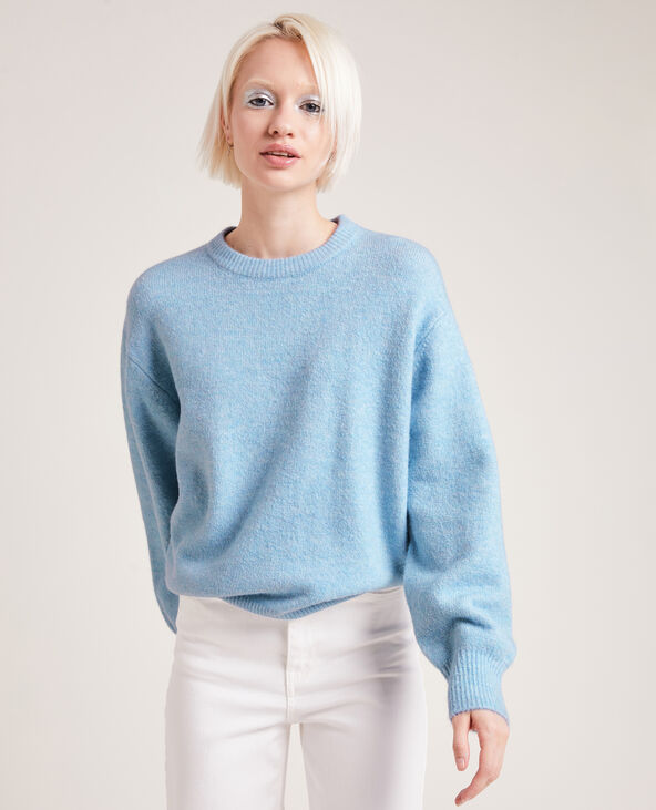 Pull en maille bleu clair - Pimkie