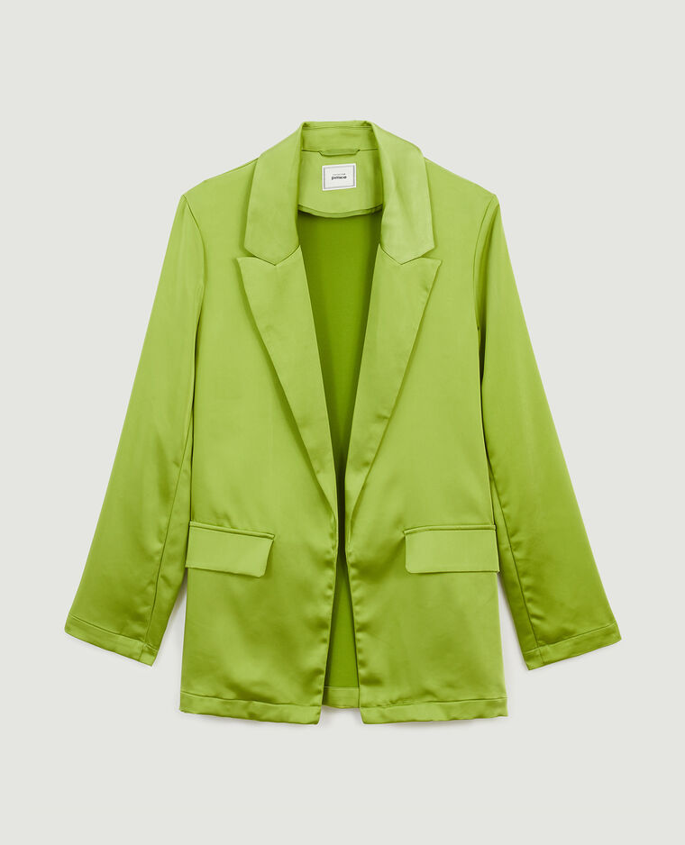 Veste blazer en satin vert - Pimkie
