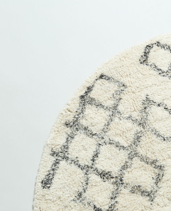 Tapis rond berbère blanc - Pimkie