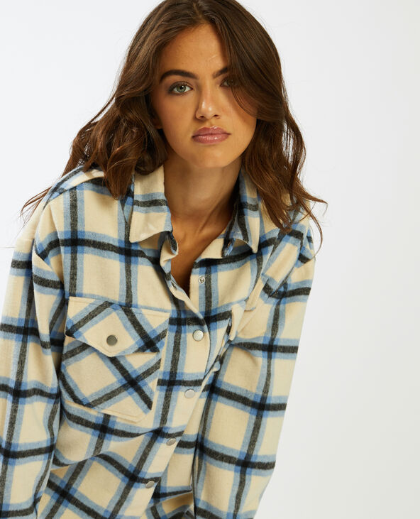 Chemise à carreaux bleu - Pimkie
