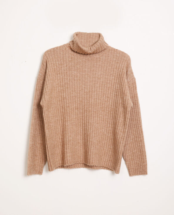 Pull col roulé beige - Pimkie