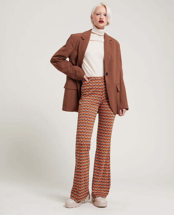 Pantalon flare en maille orange - Pimkie