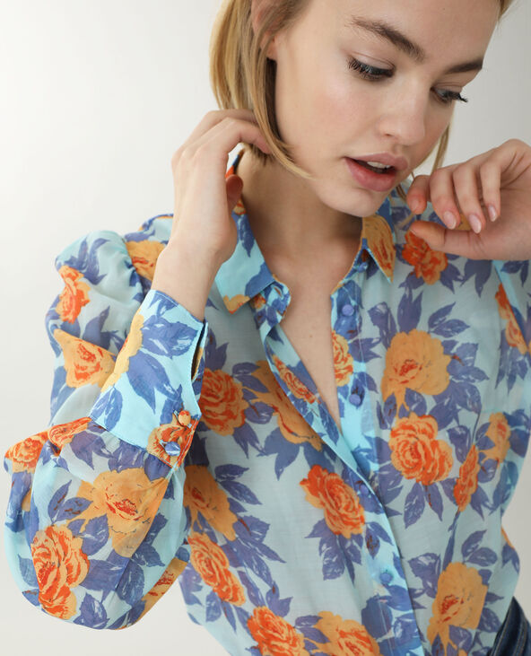 Chemise à fleurs noir - Pimkie