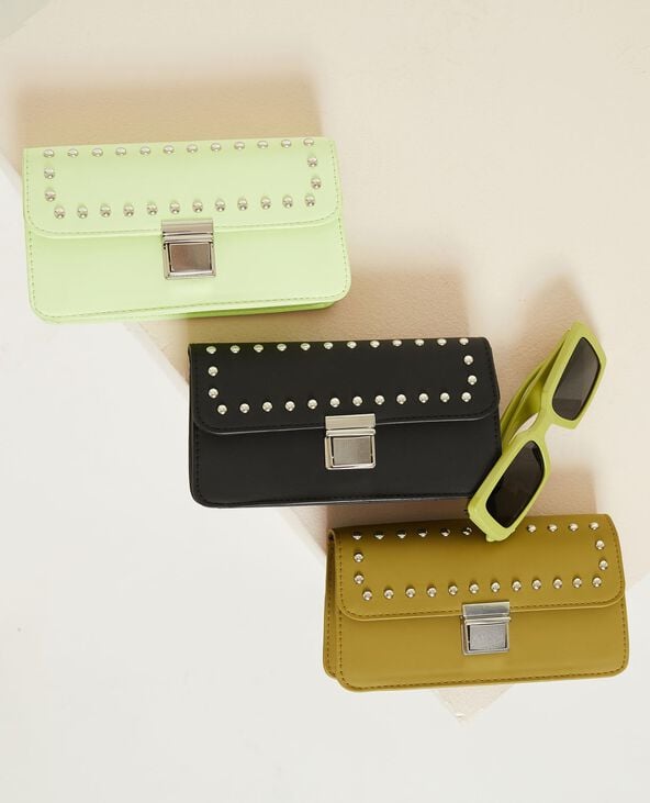 Mini sac rigide avec clous vert anis - Pimkie