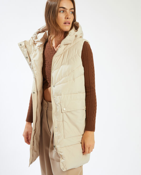 Doudoune matière 100% recyclée beige - Pimkie