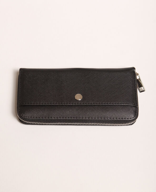 Portefeuille en simili cuir noir - Pimkie