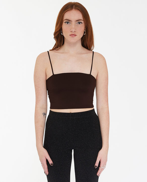Brassière fines bretelles marron - Pimkie