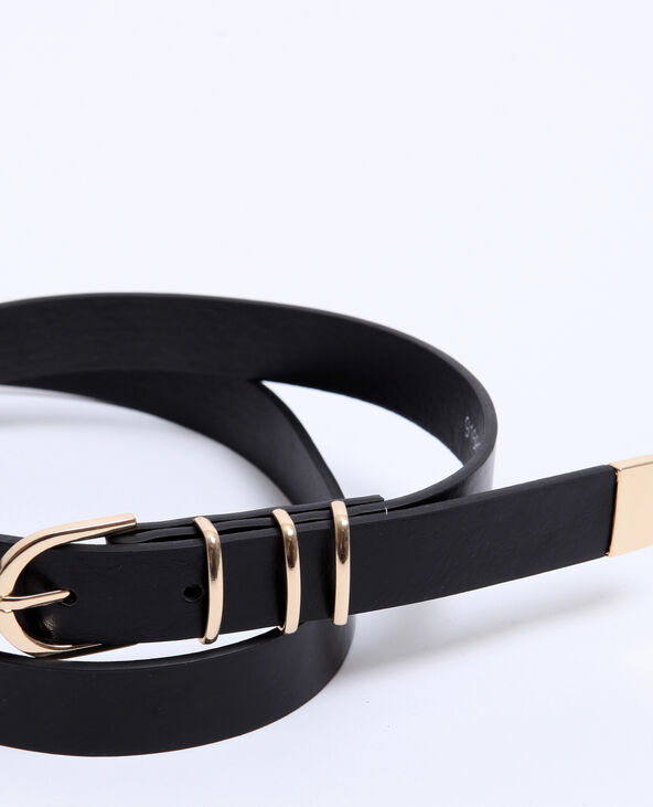 Ceinture fine noir - Pimkie