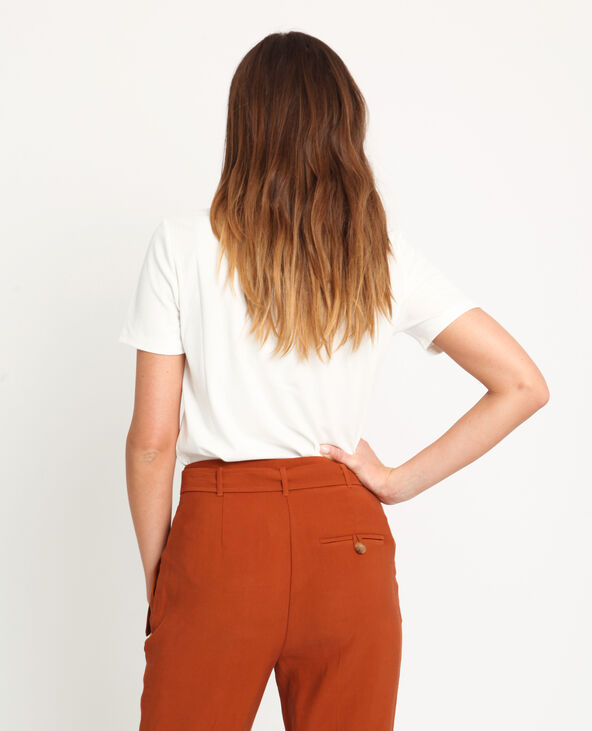 T-shirt à boutons blanc - Pimkie