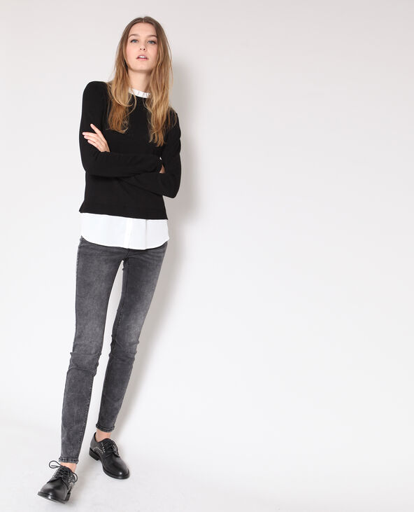 Pull chemise noir - Pimkie
