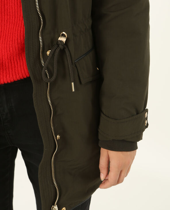 Parka longue à capuche vert kaki - Pimkie