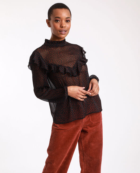 Blouse à pois noir - Pimkie