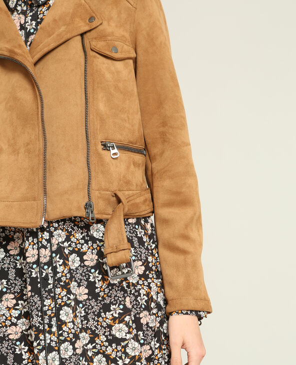 Veste biker sales suedine
