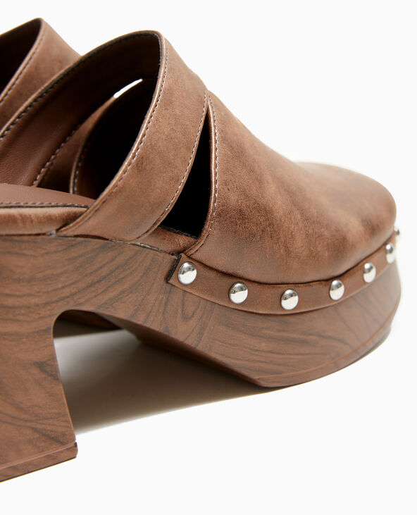 Sabots avec clous marron - Pimkie