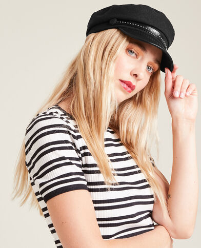 Casquette de marin cloutée noir - Pimkie