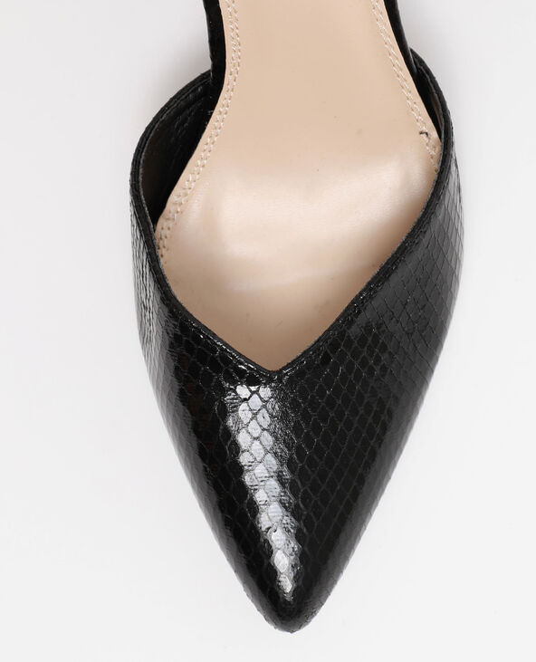 Escarpin effet serpent sale