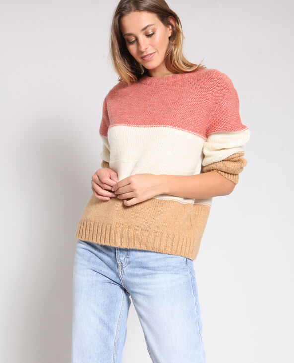 Pull à rayures rose - Pimkie