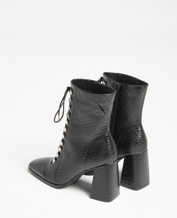 Bottines lacées noir - Pimkie