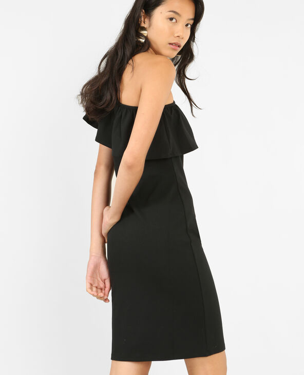 Robe bodycon one shoulder noir - Pimkie