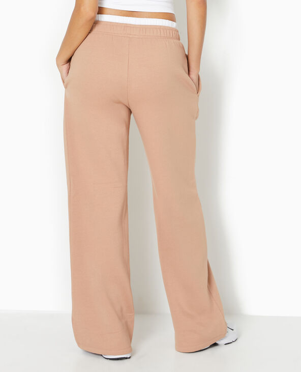 Pantalon de jogging avec effet caleçon apparent taupe - Pimkie