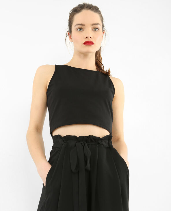 Cropped top sans manches noir - Pimkie
