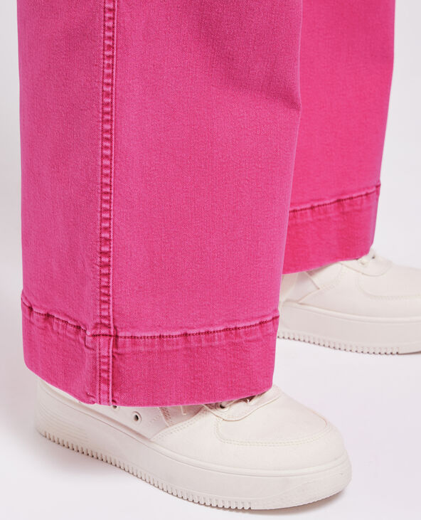 Jean large effet délavé rose - Pimkie