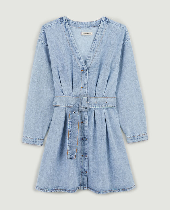 Robe courte en jean bleu - Pimkie