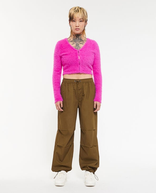 Pantalon parachute ceinture élastiquée taupe - Pimkie