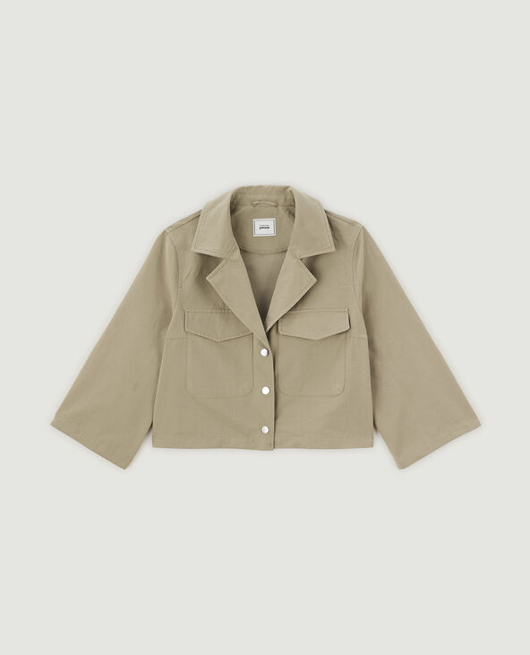 Veste courte avec pressions marron - Pimkie