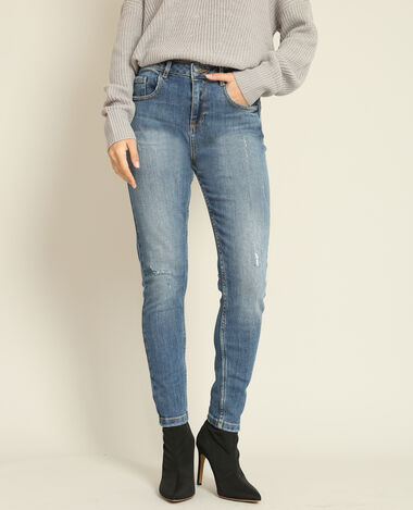 Jean skinny taille haute bleu - Pimkie