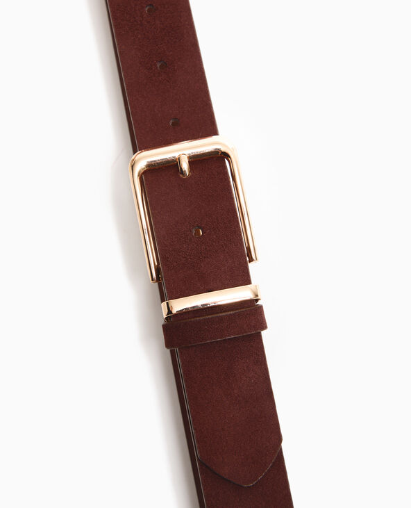 Ceinture aspect suédine marron - Pimkie