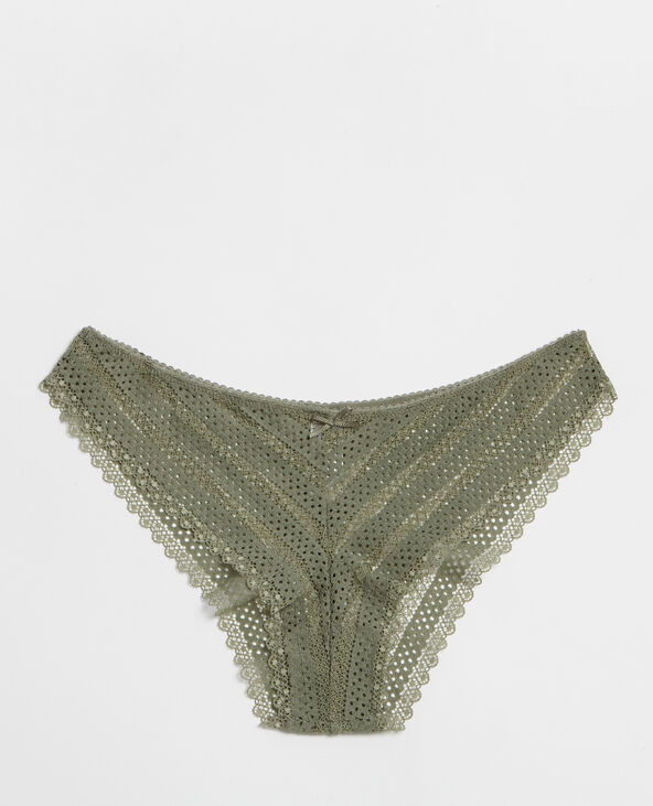 Shorty dentelle vert de gris - Pimkie