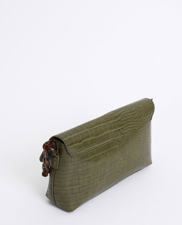 Sac à main croco vert kaki - Pimkie