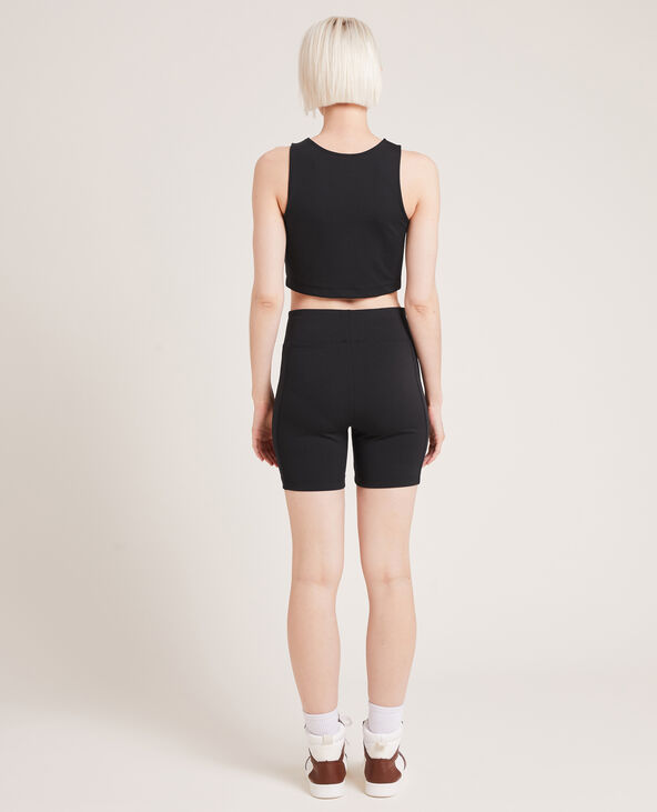 Top cropped sans manches noir - Pimkie